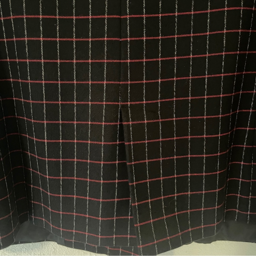 Zara Basic Black Red Windowpane Double Breasted B… - image 9